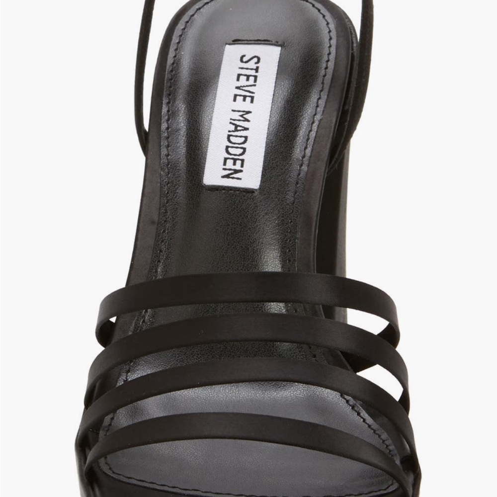 Steve Madden Heels Disco Black Platform Sandals New with Tags - Picture 6 of 14